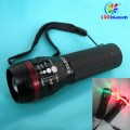 Zoom LED Flashlight with Plastic Fluorescent Ring