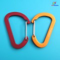 8CM D Carabiner With Stainless Steel Wire Opening Part