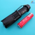 11.5CM T6 Zoom Rechargeabled Torch with Clip (FL1215)